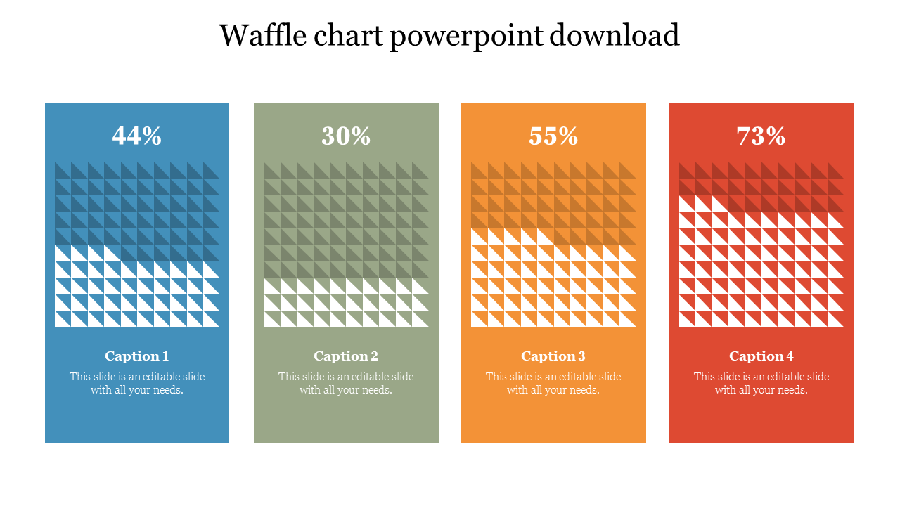 Waffle Chart PowerPoint Free Download Slides